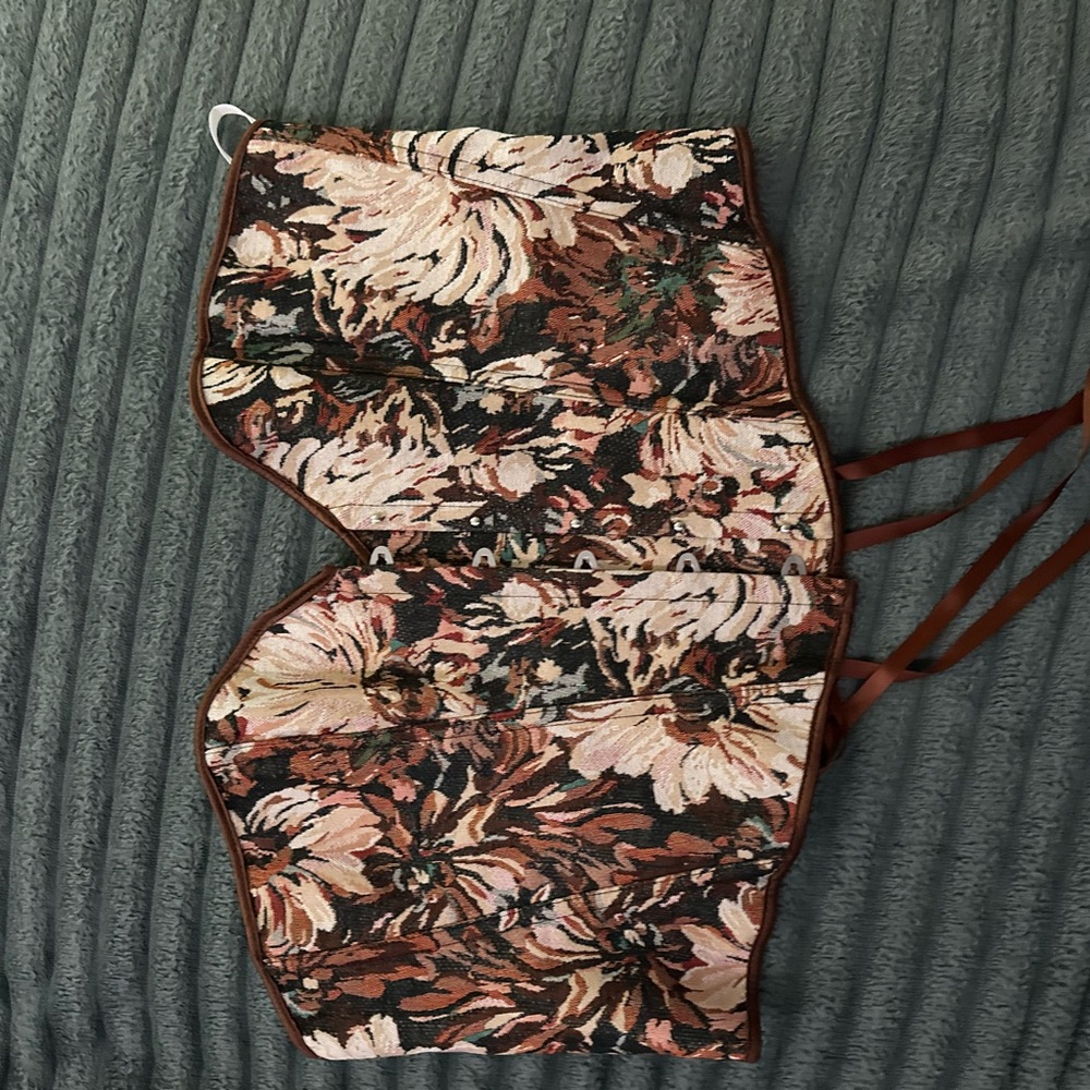 Floral Tapestry Corset Top